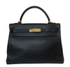 Hermes Kelly 32 Black Ardennes Bag