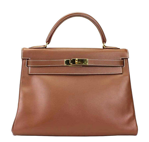 Hermes Kelly 32 Tabac Bag
