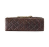 chanel medium double flap brown used bottom