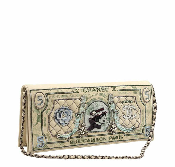 chanel dollar bag runway limited edition new front side