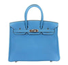 Hermes Birkin 25 Blue Jean Bag