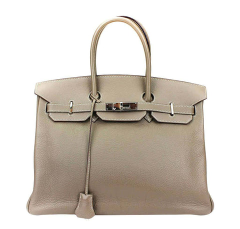 Hermès Birkin 35 Etoupe Taupe Bag PHW