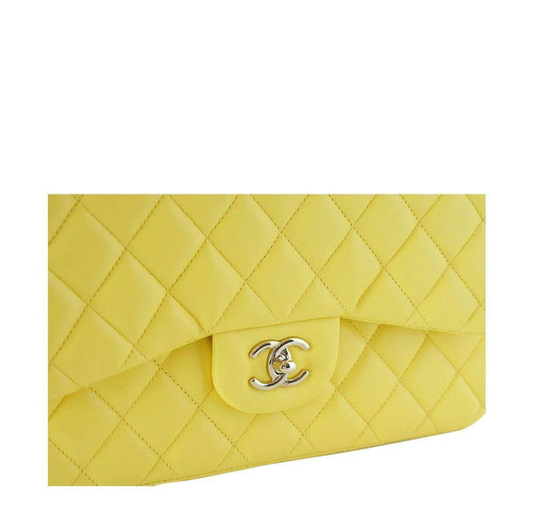 Chanel Bag Classic Double Flap Yellow New Detail