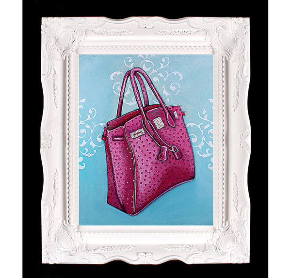 Limited Edition Fuchsia Hermes Birkin Giclée