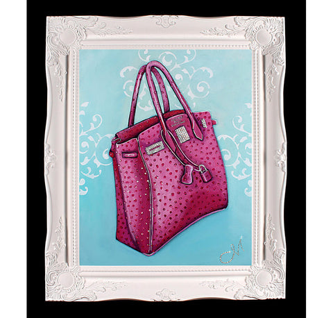 Original Fuchsia Hermes Birkin Painting