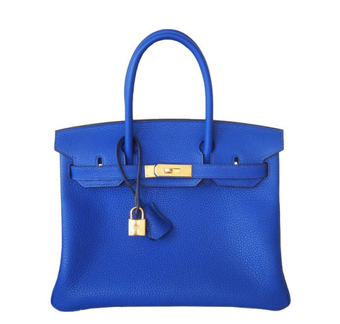 Hermes Birkin 30 Blue Electric Bag