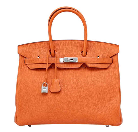 Hermes Birkin 35 Bag Orange Togo
