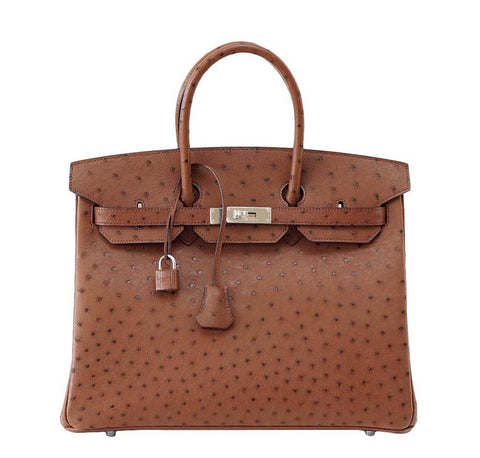 Hermes Birkin 35 Ostrich Etrusque Bag