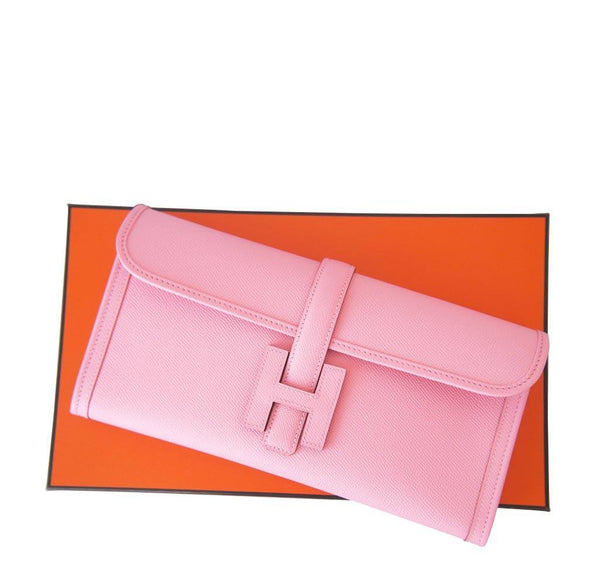 Hermes Jige elan 29 rose confetti pink clutch new box