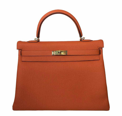 Hermes Kelly 35 Orange Bag
