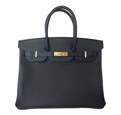 Hermes Birkin 35 Black Epsom Bag