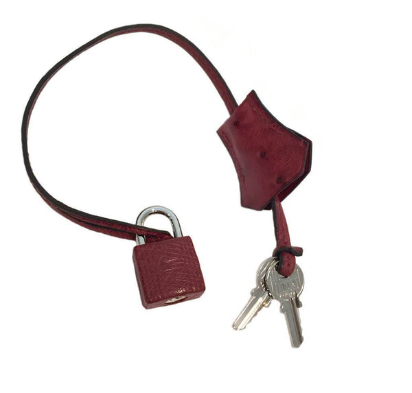 Hermes Birkin 35 Ostrich Rouge H Used Keys