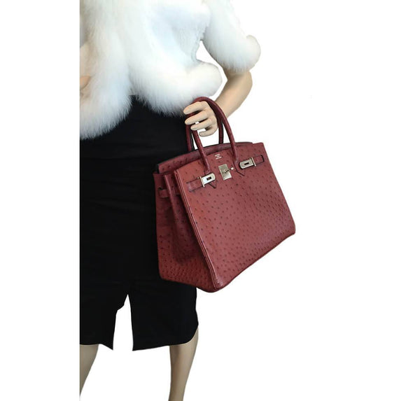 Hermes Birkin 35 Ostrich Rouge H Used Overview