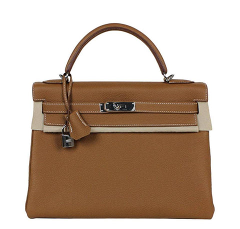 Hermès Kelly 32 cm Handbag in Pink Togo Leather