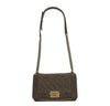 chanel boy flap bag brown used front