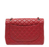 chanel single flap bad red used back