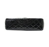 chanel classic double flap bag black used bottom