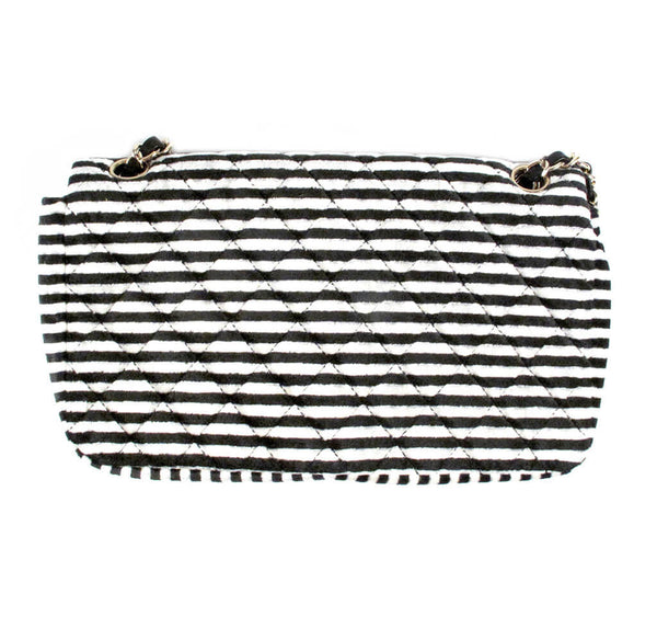 Chanel Rayeures Striped Velvet Flap Bag