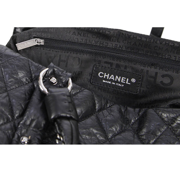 Chanel Grand Shopping Tote Black Calfskin