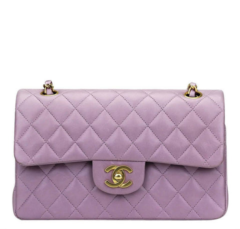 Chanel Flap Bag Purple Lambskin