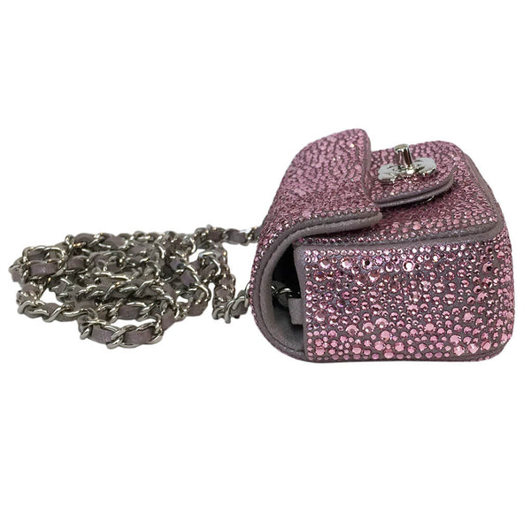 Chanel Mini Bag Pink Swarovski Crystals