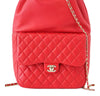 Chanel Classic Backpack Bag Red Lambskin
