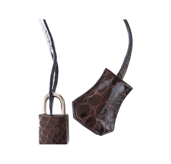 Hermes Birkin 35 Chocolate Crocodile new lock