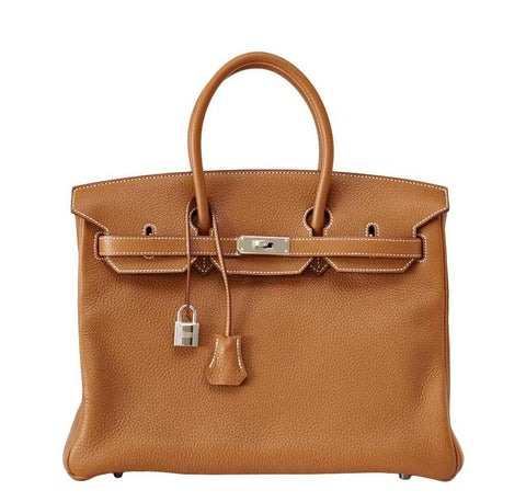 Hermes Birkin 35 Gold Togo Bag