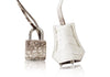 Hermes Birkin 30 Blanc Himalaya Crocodile palladium pristine lock keys clochette