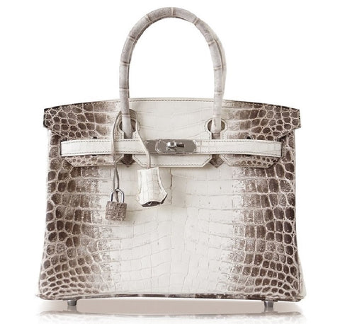 Hermes Birkin 25 Blanc Himalaya Crocodile palladium pristine front