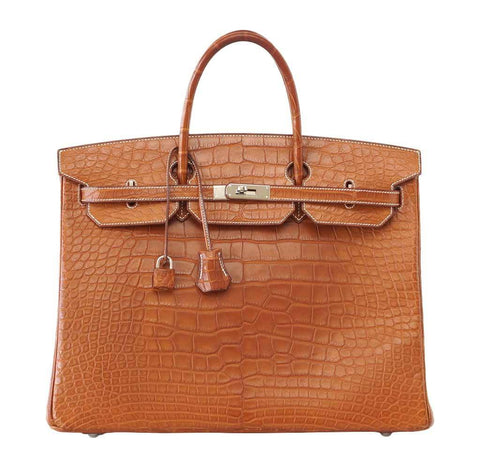 Hermes Birkin 40 Fauve Alligator Bag