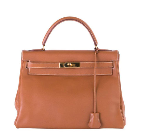 Hermes Kelly 32 Gold Gulliver Bag