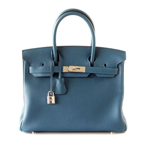 Hermes Kelly Cut Bleu Colvert Clutch Bag