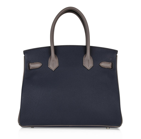 Hermès Birkin 30 Bi-Color Special Order Bag palladium pristine back
