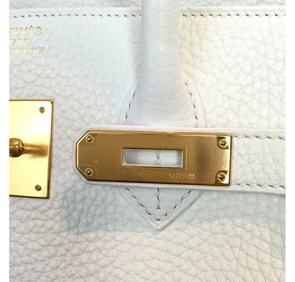 Hermes Birkin 35 Bag Blanc Taurillon