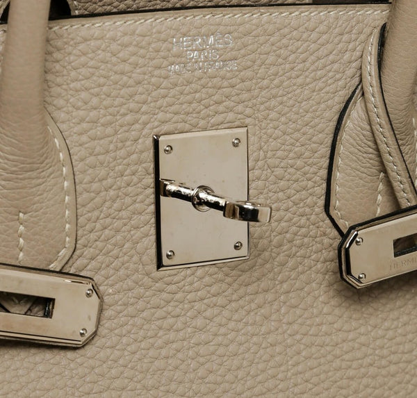 Hermes Birkin 35 Gris Tourterelle Used Embossing