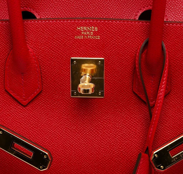 hermes birkin 35 rouge casaque new embossing