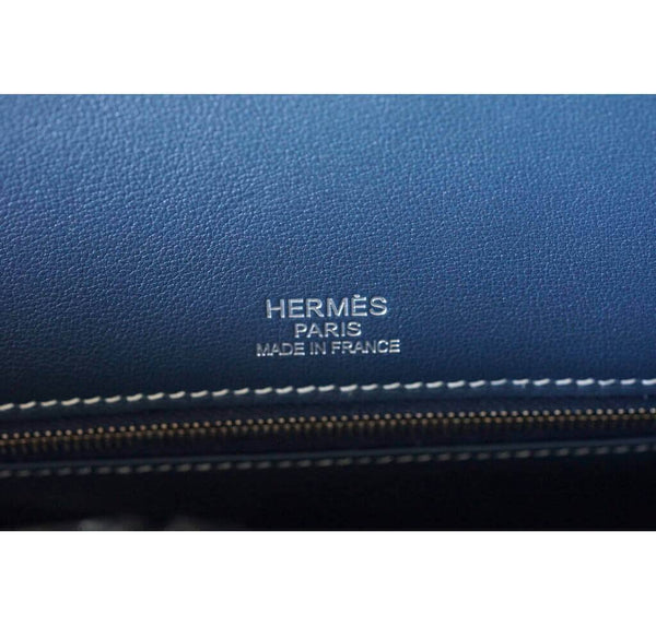 Hermes Birkin Ghillies 35 Blue New Embossing