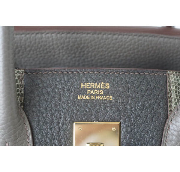 Hermes Club Birkin Limited Edition Etain Graphite Used Embossing