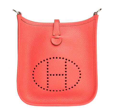 Hermès Evelyne Mini TPM Bag Rouge Pivoine - Palladium