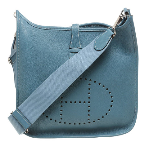 Hermes Evelyne PM Bag Blue Clemence