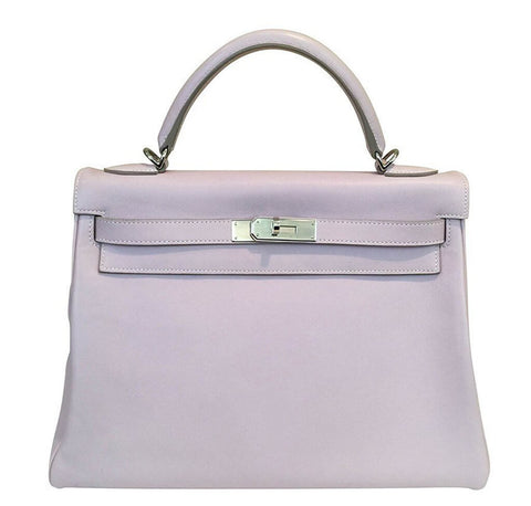 Hermes Kelly 32 Rose Dragee Bag