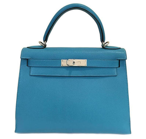 HERMÈS Kelly 25 Sellier handbag in Vermillon Box calfskin with Guilloche  hardware [Consigned]-Ginza Xiaoma – Authentic Hermès Boutique