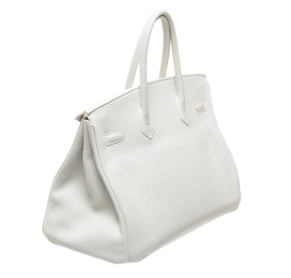 Hermes Birkin 35 Bag White Togo 
