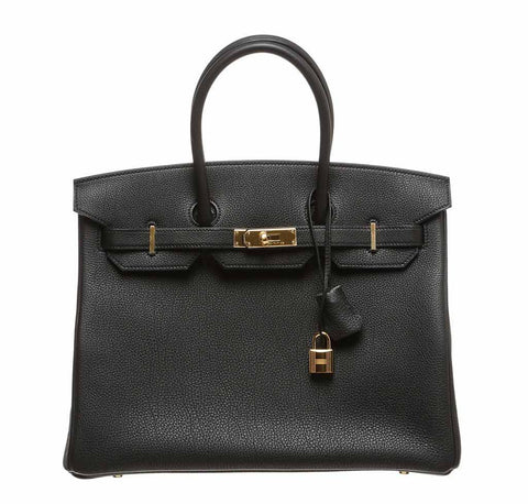 Hermes Birkin 35 Noir Bag Togo