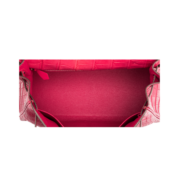 Hermès Mexico Alligator Kelly 28 Matte Rose PHW Bag