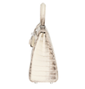 Hermès Kelly 25 Matte White Himalaya Crocodile Bag PHW side