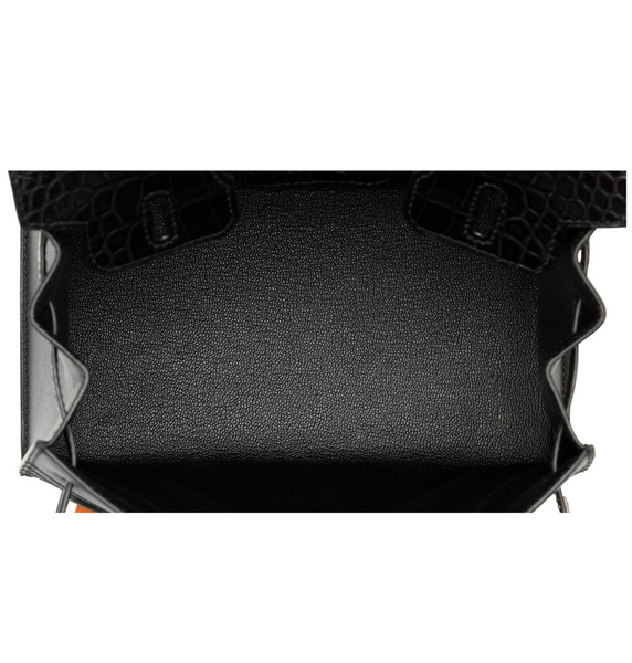 Hermes Birkin 20 So Black Matte Alligator Midnight Faubourg PVD Bag Pristine Interior
