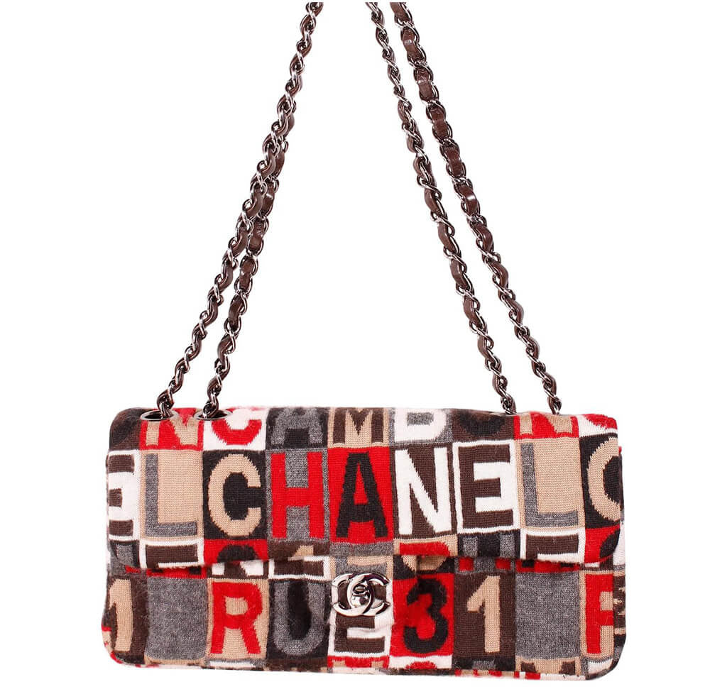 Multicolor fabric and printed vinyl classic shoulder bag, Chanel: Handbags  and Accessories, 2020
