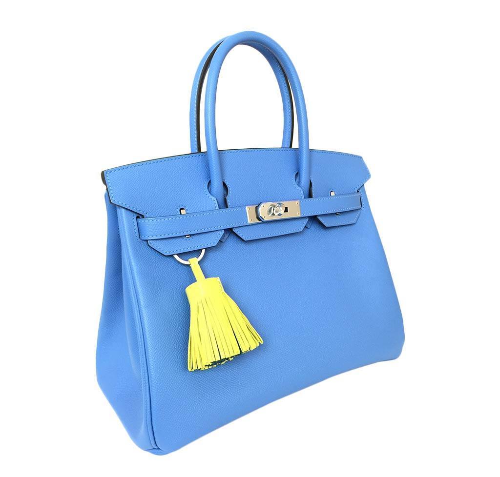 Hermès Birkin 30 Bag Blue Paradise PHW